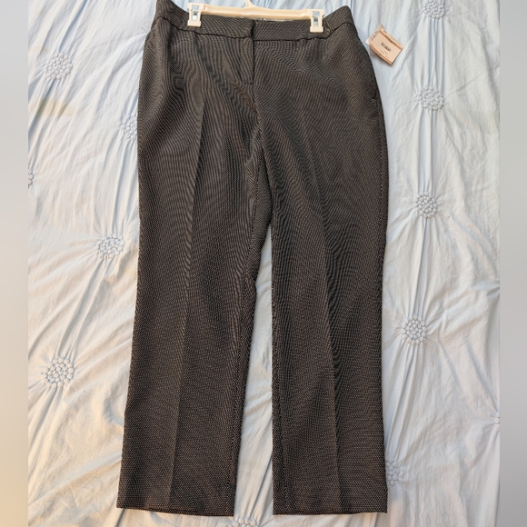 Kasper Pants - Kasper Pants Slacks, 12, Black/White, Straight Leg, Waist 38", Inseam 30", NWT